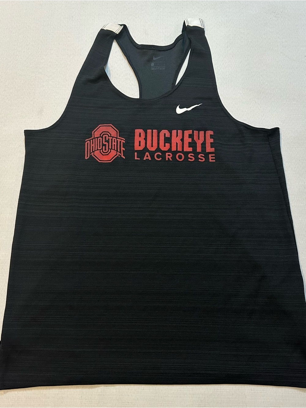 Nike Ohio State Buckeye Lacrosse Tank Top Women’s Large Black Racerback Athletic
